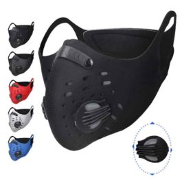 Cycling Face Outdoor Sports Training Mask PM2.5 Anti-pollution Running Mask Activated Carbon Filter Washable Mask