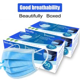 Protective Mask Disposable Masks Anti-Dust 3 Layers Filter Against Droplet Mouth Face Mask Earloop Protection 20/50pcs